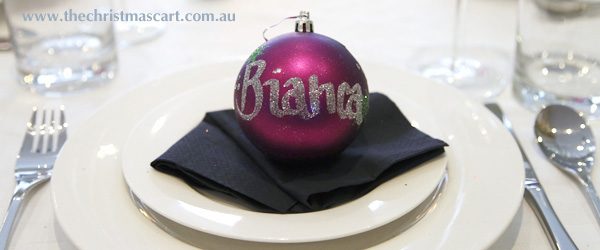 Christmas Table Setting Purple and Black - The Christmas Cart
