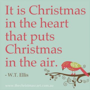 Christmas in the heart quote - The Christmas Cart
