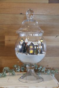 Christmas Village Ornament In A Jar