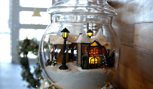 Christmas Village in Jar