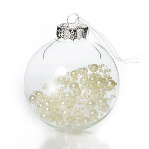 French Vintage Christmas Craft Bauble Pearl