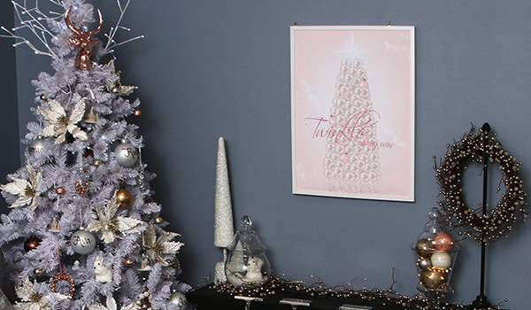 Pastels and pearls christmas theme free poster download graphic