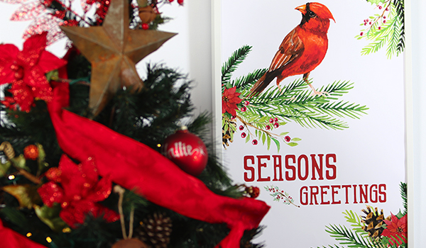 Rustic Christmas Theme Free poster download Graphic - Seaons Greetings
