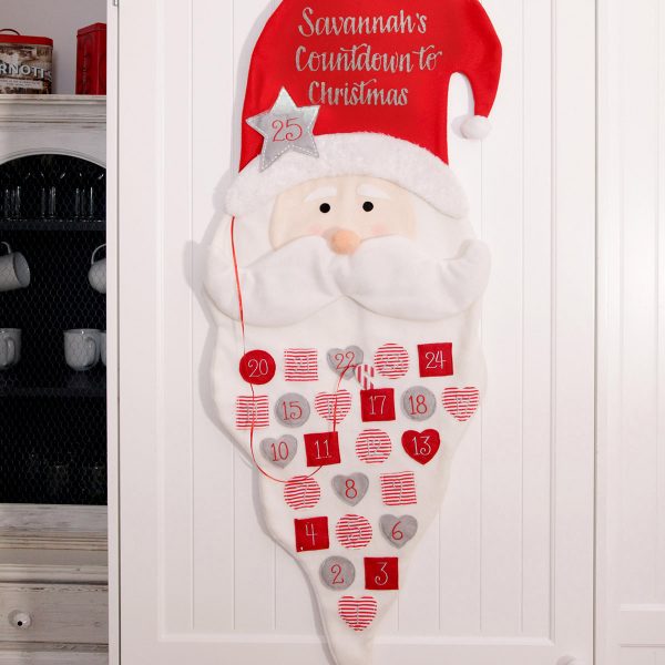 Felt Santa Face Advent Calandar lifestyle - Savannahs Countdown to Christmas