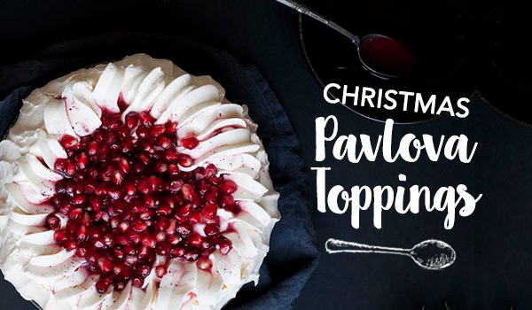 Christmas Pav Toppings - with red berrys on top