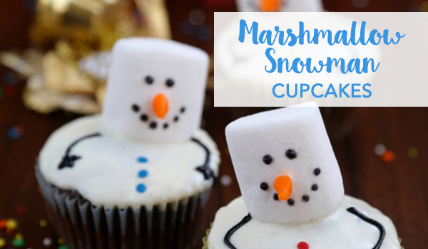Marshmallow Snowman Cupcakes - Unique Ways to Exchange Christmas Gifts