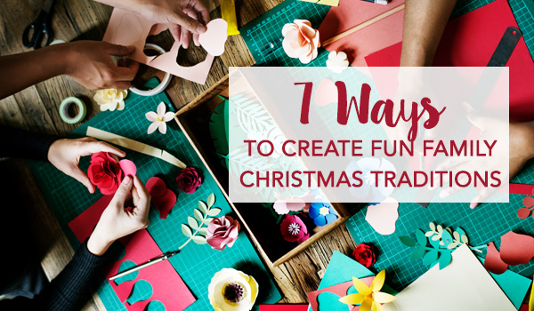 7 Ways to Create Fun Family Christmas Traditions - A group of people cutting and making some christmas designs