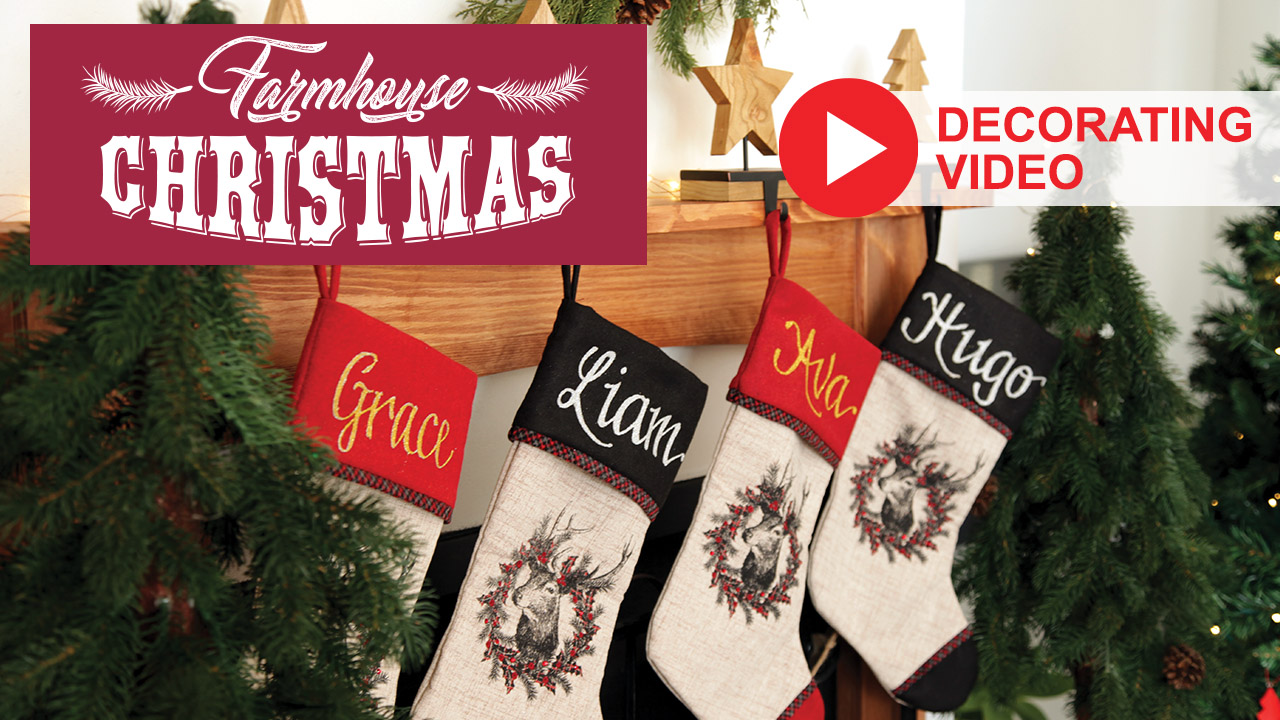 Watch how we created a Farmhouse Christmas