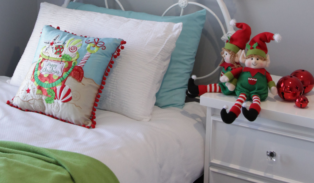 Merry and Bright Christmas Beach Theme Wide Room Bedroom Shot