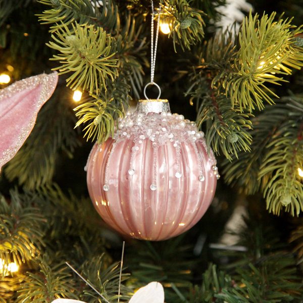 Rose Pink Jewelled Glass Ball - Top Tips to Prepare Your Christmas Feast in Advance