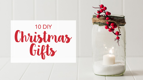 Clear Glass Jar with red berry on the lid - 10 DIY Christmas Gifts