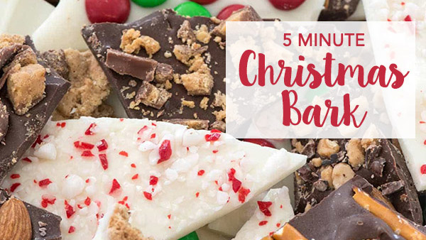 5 Minute Christmas Chocolate Bark