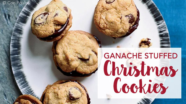 Ganache Stuffed Christmas Cookies