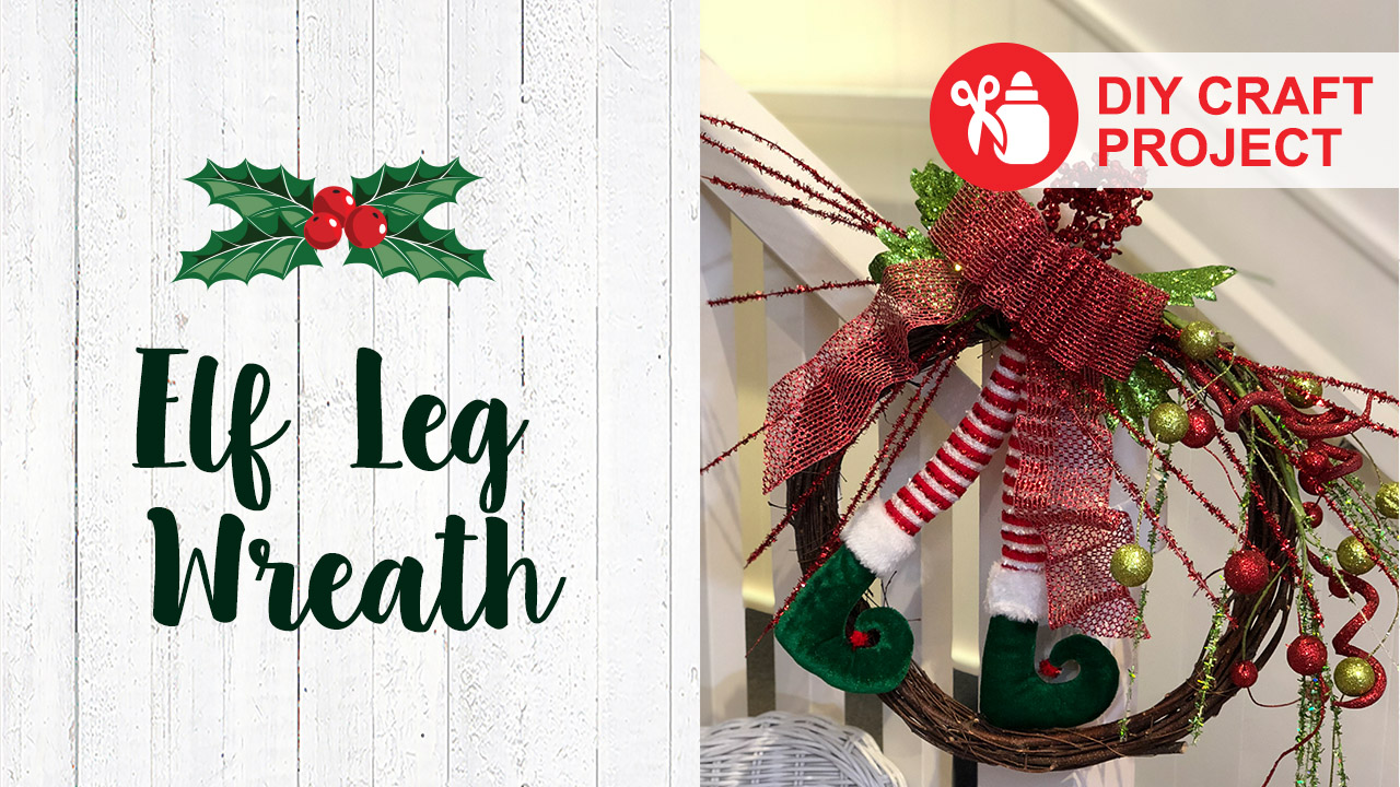Make and Create: Christmas Elf Leg Wreath