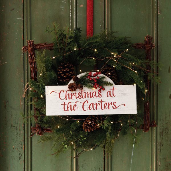 Christmas at the carters wreath hanging - Decorate Your Front Door with Christmas Flair