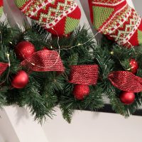 metalic red wire mesh ribbon - How to Create Santa's Little Helper Christmas Theme