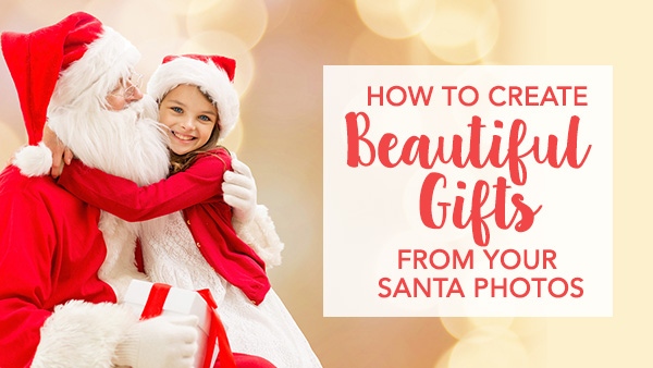 Create beautiful gifts from santa photos - How to Create a Burlap, Bells and Birds Christmas Theme