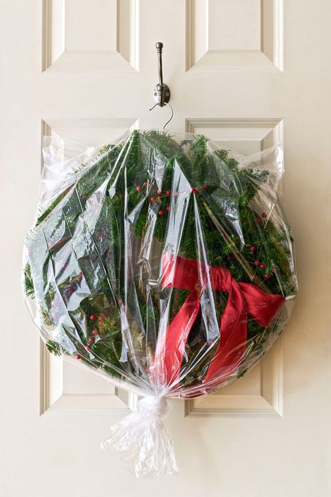Coat Hanger Wreath - Creative Storage Tips for Your Christmas Decorations