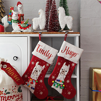 Llama Personalised Stockings - Christmas Décor Trends 2019