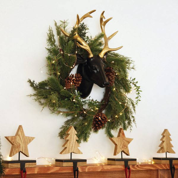 Deer Head in Wreath - Housewarming Christmas Gifts