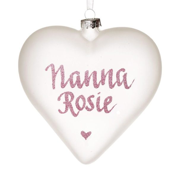 Nanna Rosie Glass Hearts - Housewarming Christmas Gifts