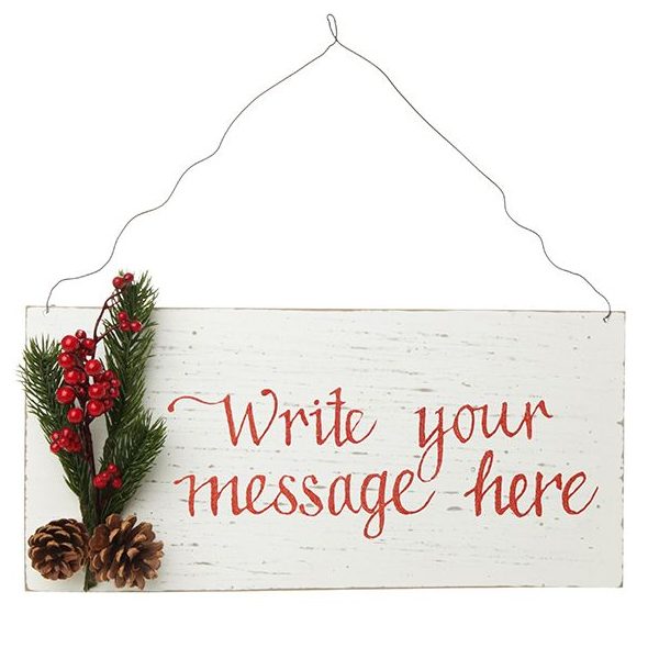 Personalised Country Christmas Wood Plaque Redberry - Housewarming Christmas Gifts
