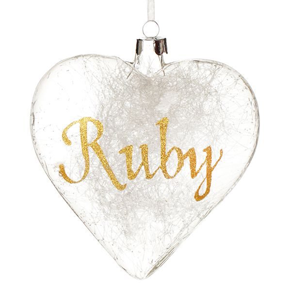 Ruby Glass Heart - Housewarming Christmas Gifts