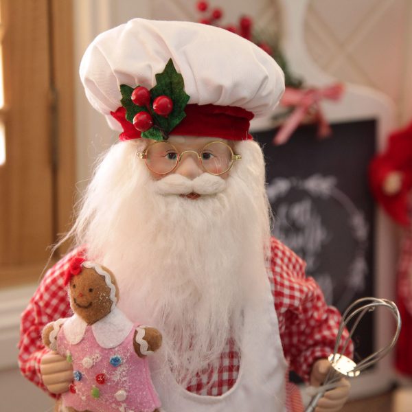 A Christmas Kitchen Santa Chef Ornament with Apron