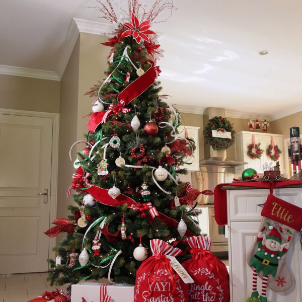 A Christmas Kitchen Tree - Red theme placed in the house kitchen
