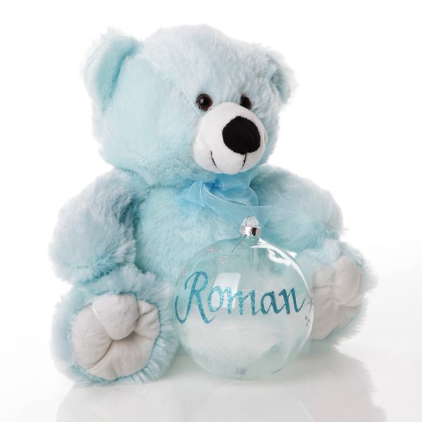 Blue Baby's First Christmas Teddy Gift Pack