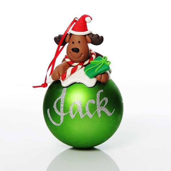 Green Reindeer Christmas Characted - Named Jack