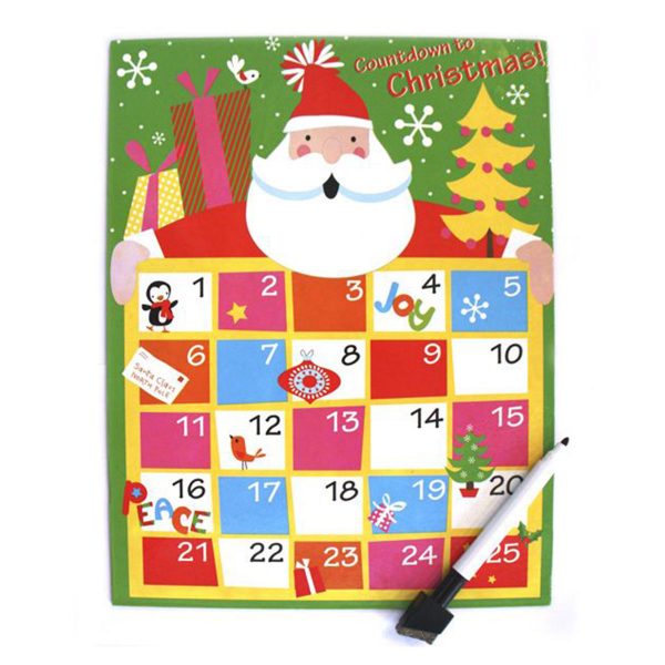 Advent Calendar Ideas with Santa Claus and Marker