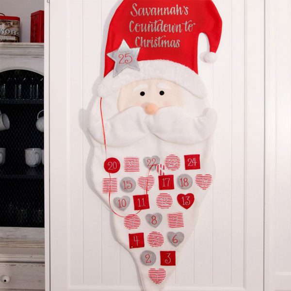 Felt Santa Face Advent Calendar - Savannahs Countdown to Christmas Writing