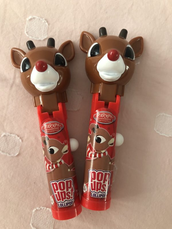 Two Reindeer Toys Pop Ups Lollipop Goodies