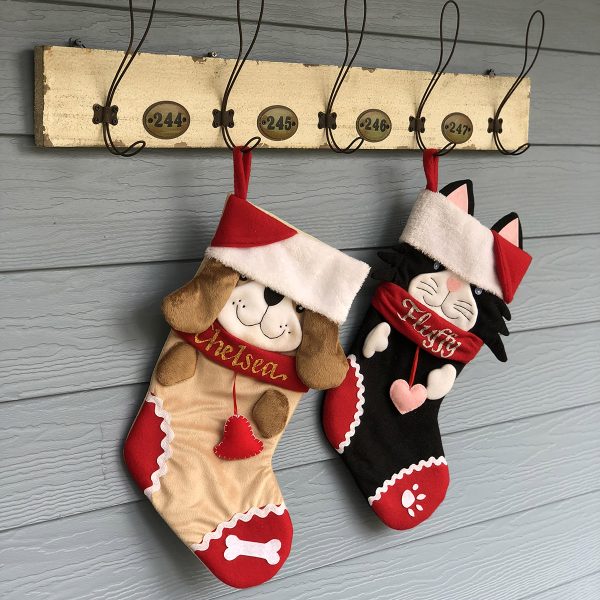 Personalised Fun Pet Christmas Stockings Hanging