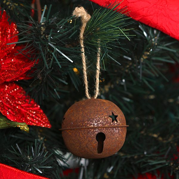 Rustic Lifestyle - Rusty Bell hanging in a Christmas Tree