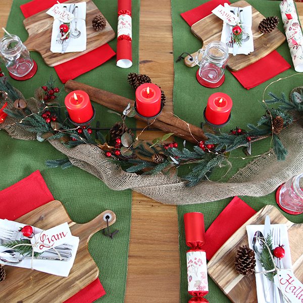 Rustic Lifestyle - Table with red candles