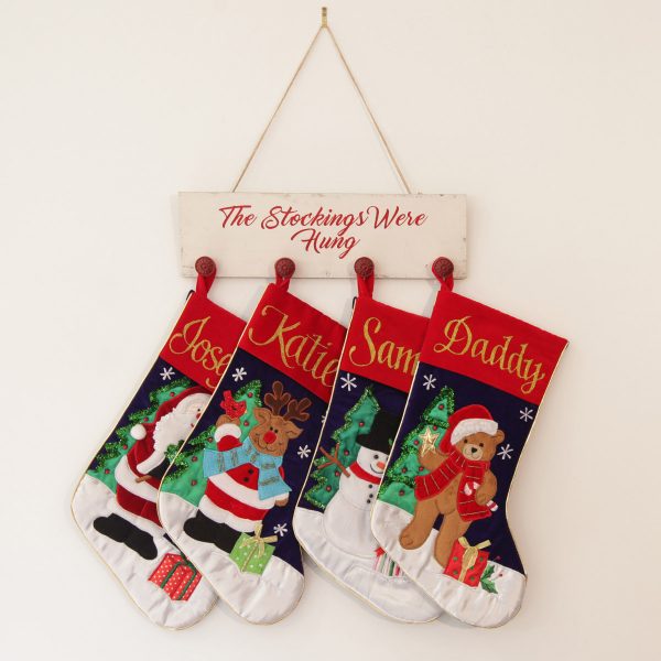 The stockings were hung plaque with - Personalised Christmas Stockings