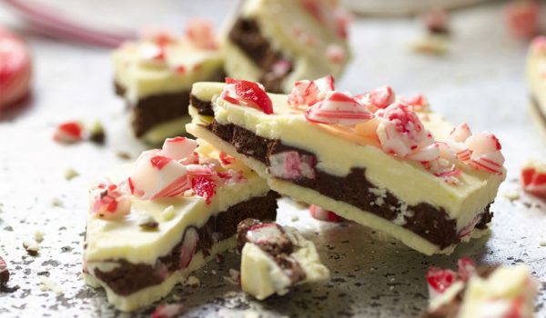 Chocolate Peppermint Bark with Crushed Candy Cane