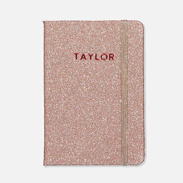 Personalised Notebook - Taylor Rose gold Colour