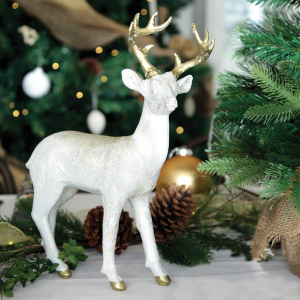 Gold and White Deer Standing