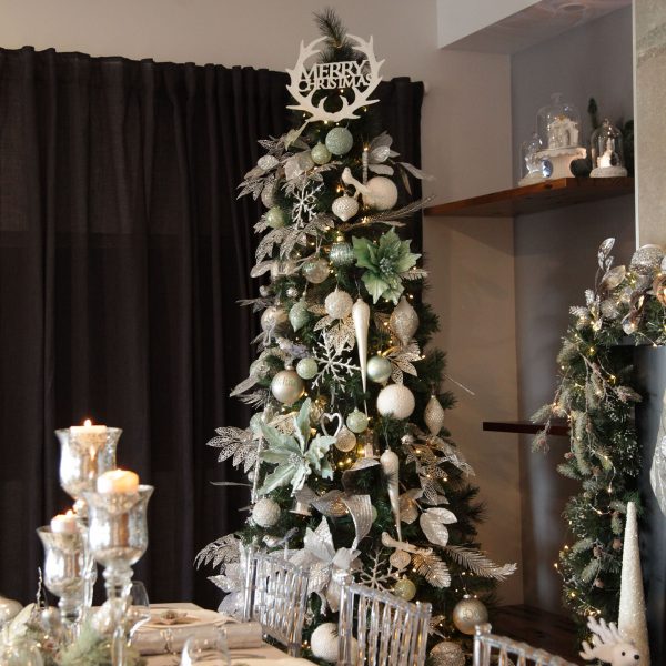 Silver Frost Christmas Tree and Table