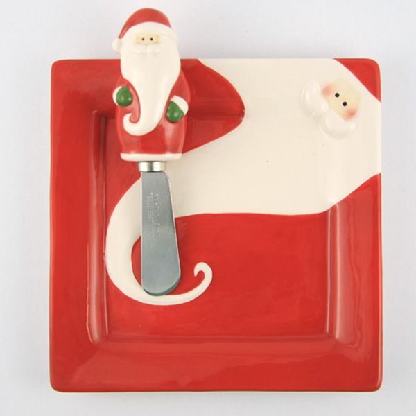 Cheese Platter Set With Santa Claus Design