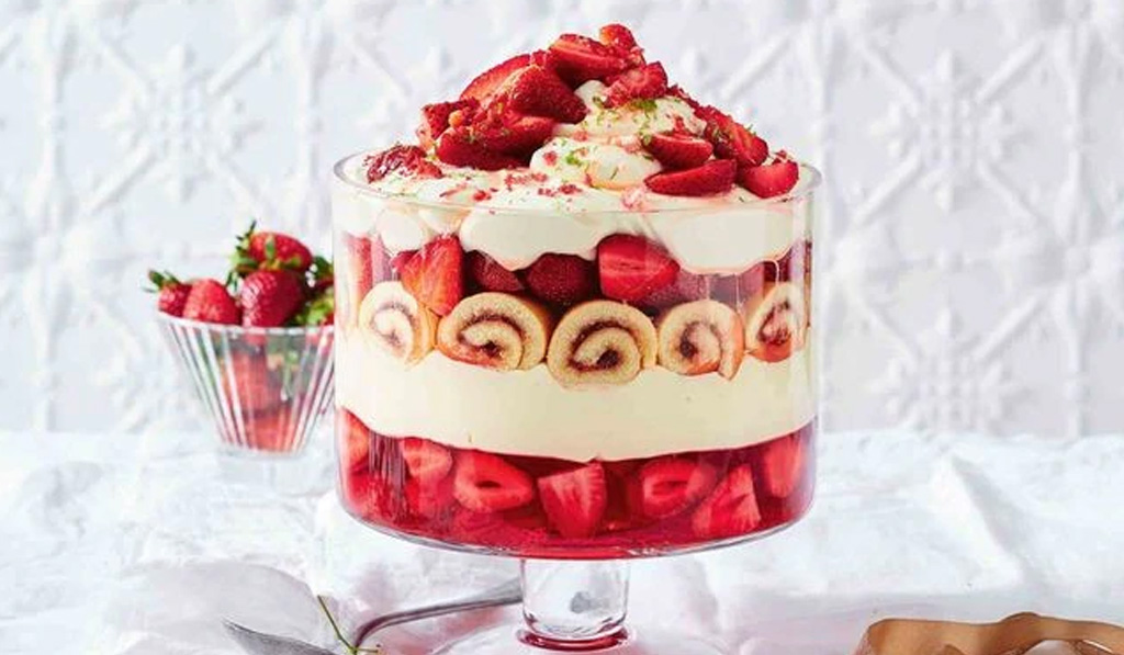 Strawberry Daiquiri Trifle Cake Dessert