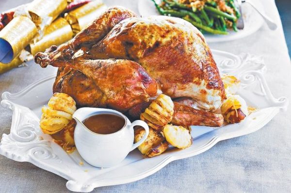 Traditional Turkey with a Twist Placed in a Dining Table