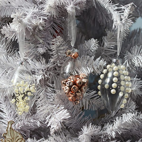 Pastels and Pearls Lifestyle - Craft Hanging in a White Christmas Tree