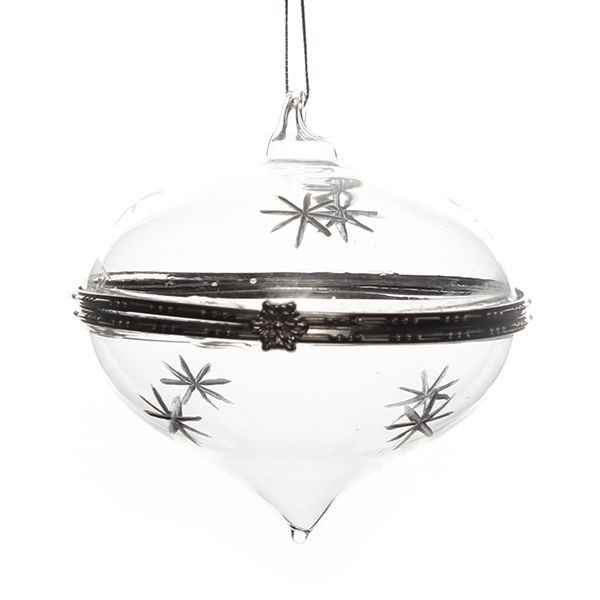 Glass Gift Ornament in a White Background