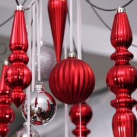 Chandellier craft - Red and Silver Hanging