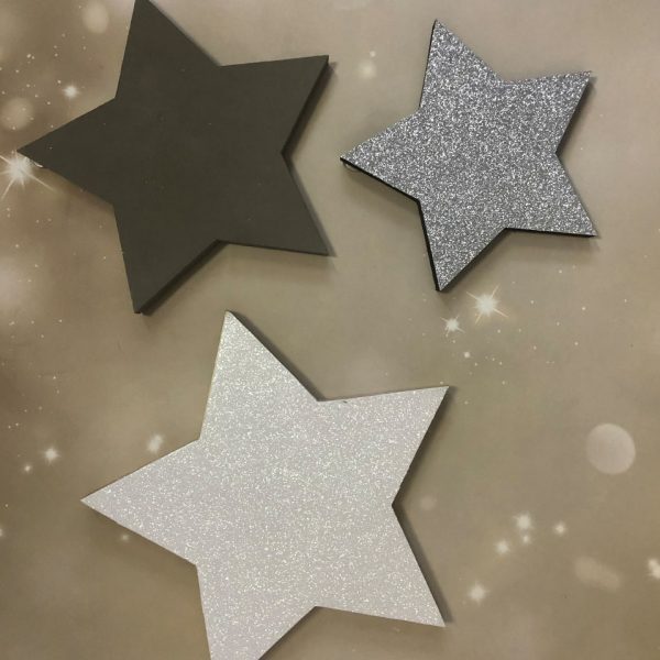 3 Craft Stars Black, Silver and White Colour