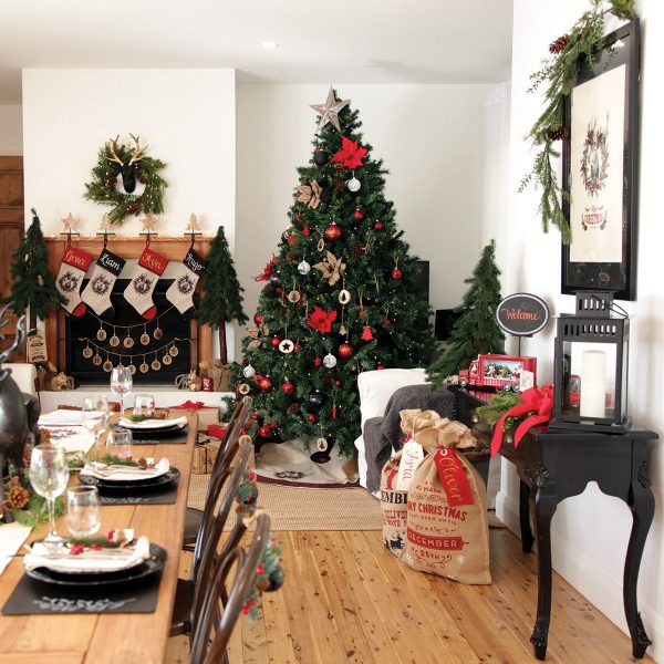Farmhouse Christmas Styling - With A Huge Christmas Tree and Personalised Santa Sack